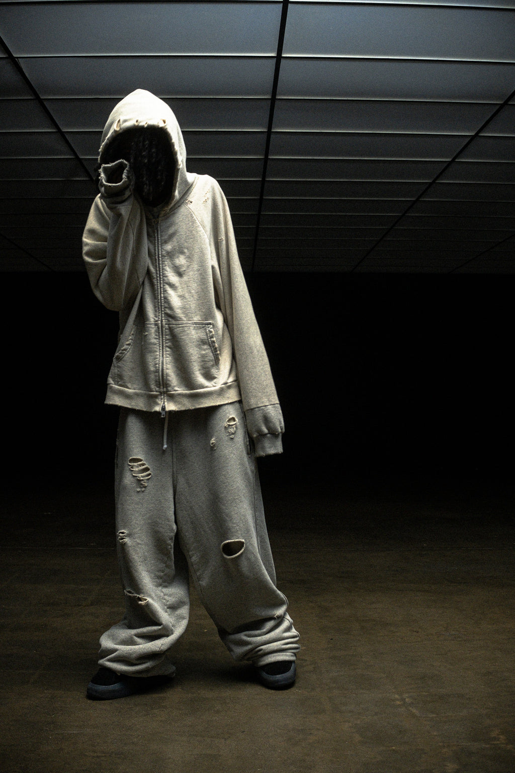 IVORY THERMAL LINED SWEATPANTS