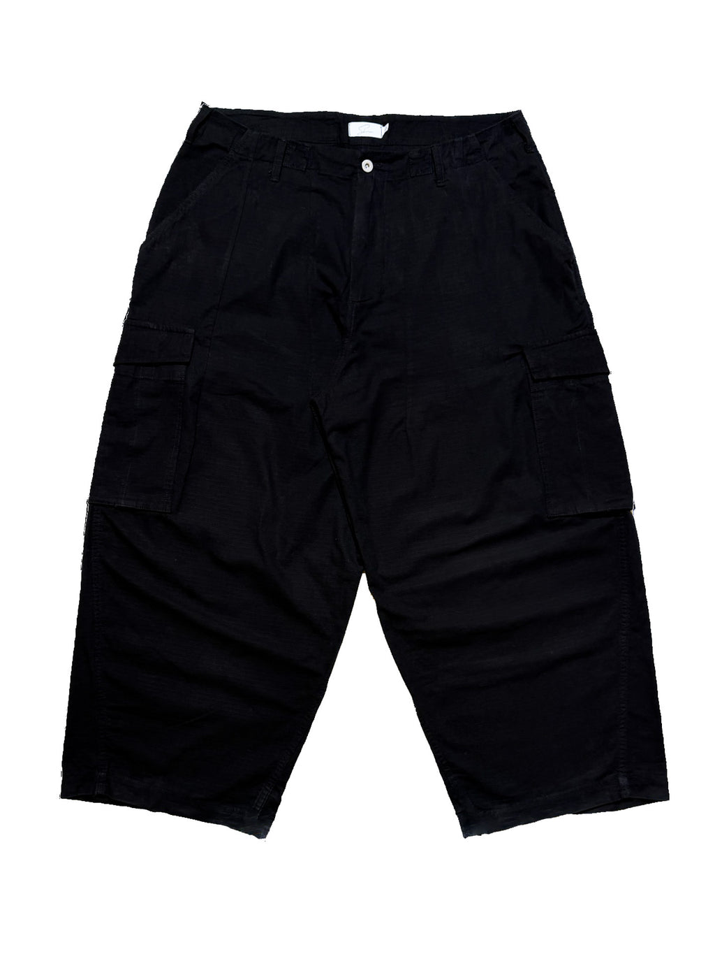 BLACK RIPSTOP CARGO PANTS