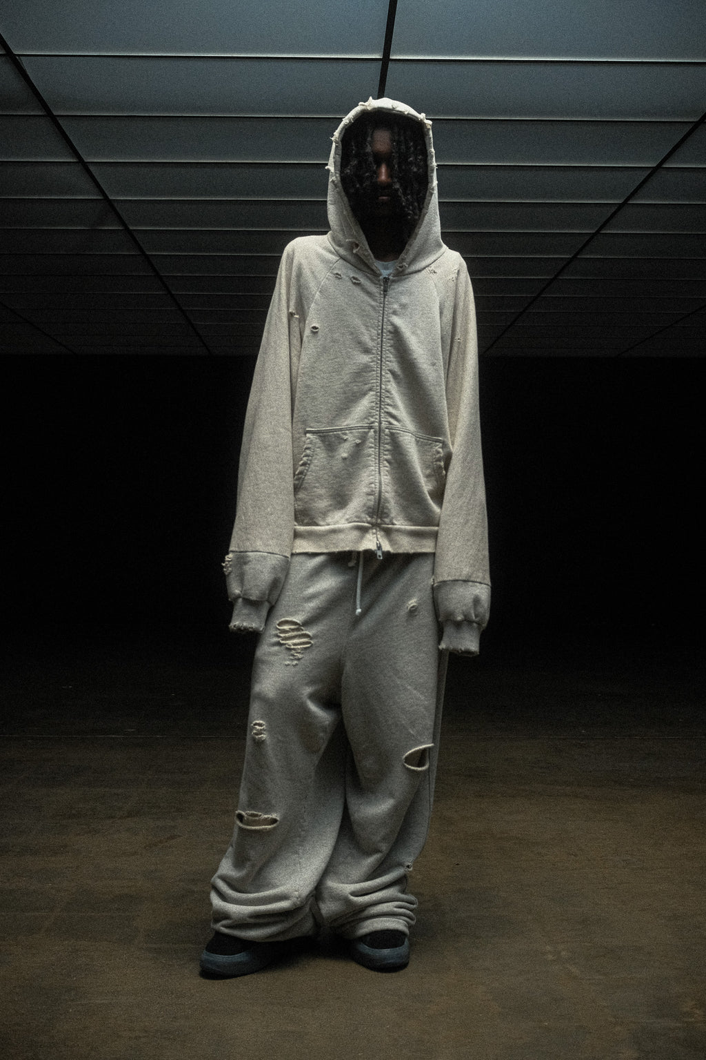 IVORY THERMAL LINED SWEATPANTS