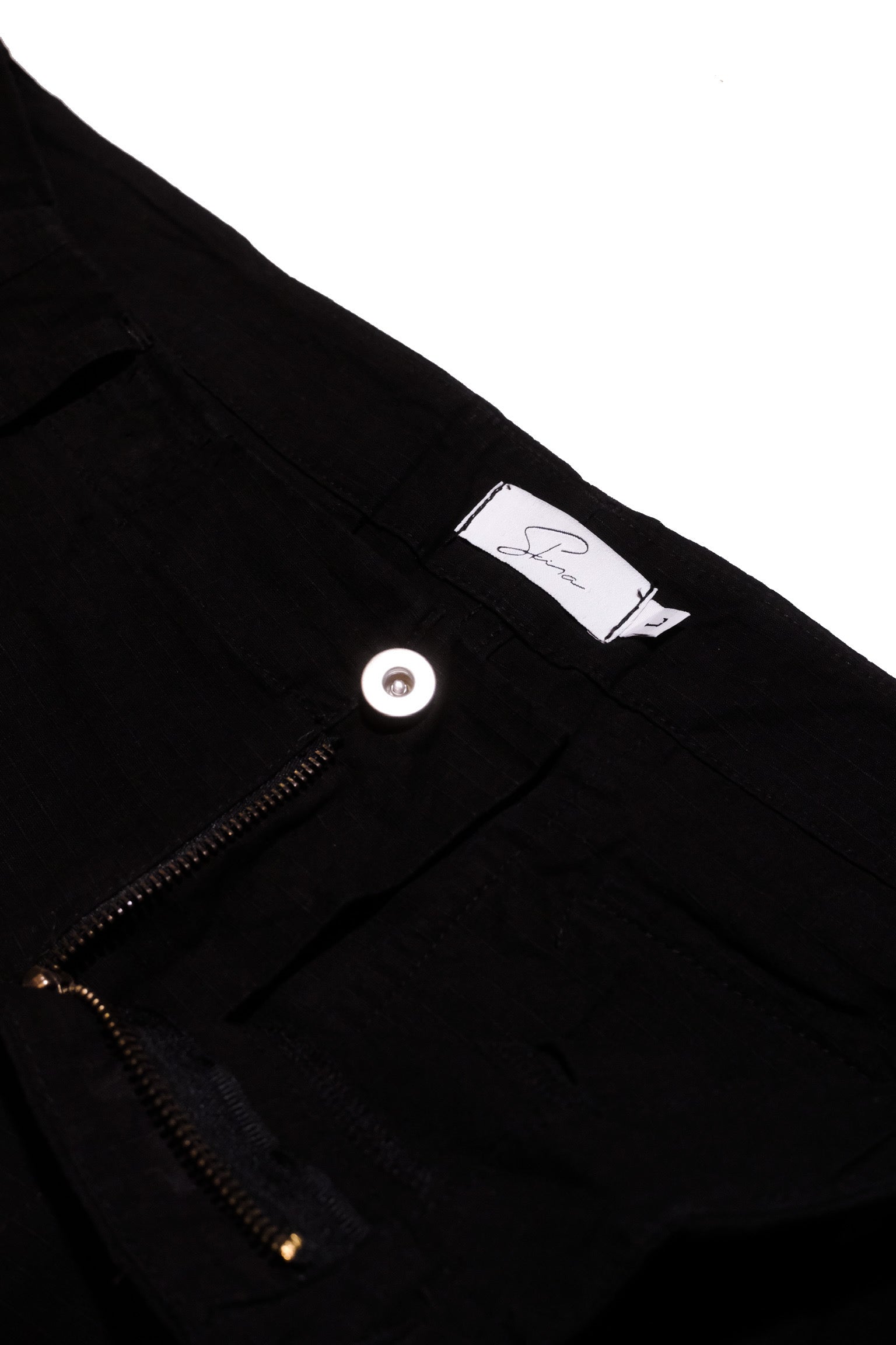BLACK RIPSTOP CARGO PANTS